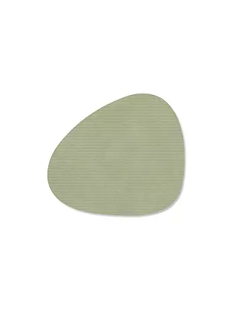 LIND DNA |  Glasuntersetzer 11x13cm CORDUROY OVAL Olive Green | 
